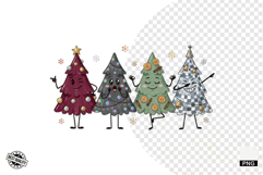 Cartoonish Christmas Trees Clipart Product Image 1