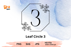 Leaf Circle Monogram - Elegant Botanical Letter JPG|PNG|SVG Product Image 1