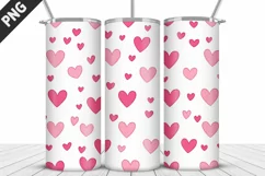 Lovely Hearts Tumbler Design | Valentine's Day Tumbler Wrap Product Image 3