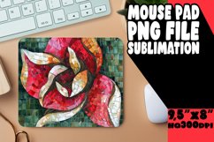 Glittery Mosaic Flower Mouse Pad Design PNG Product Image 1