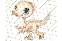 Cute Cartoon Dinosaur Clipart PNG, Prehistoric Animals PNG Product Image 2