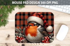 Christmas Cardinal Mouse Pad Sublimation - Animal PNG Design Product Image 1