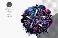Halloween clipart, Pentagram clipart, Gothic clipart Product Image 1