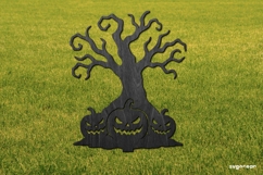 Spooky Tree Garden Stake Laser Cut | Glowforge | SVG Product Image 2