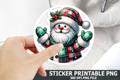 Christmas Santa Sticker| Christmas Sticker PNG Design Product Image 1