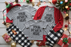 Christmas Family Matching Group Flat Lay Mockup Product Image 1
