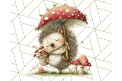 Acorn Village Clipart PNG, Fall Animal Png Product Image 2