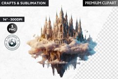 Floating Island Ecosystem Clipart - fantasy PNG sublimation Product Image 1