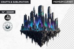 Floating Island Ecosystem Clipart - fantasy PNG sublimation Product Image 1
