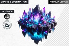 Floating Island Ecosystem Clipart - fantasy PNG sublimation Product Image 1
