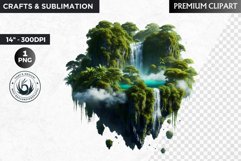 Floating Island Ecosystem Clipart - fantasy PNG sublimation Product Image 1