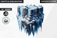 Floating Island Ecosystem Clipart - fantasy PNG sublimation Product Image 1