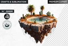Floating Island Ecosystem Clipart - fantasy PNG sublimation Product Image 1
