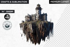 Floating Island Ecosystem Clipart - fantasy PNG sublimation Product Image 1