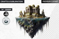 Floating Island Ecosystem Clipart - fantasy PNG sublimation Product Image 1