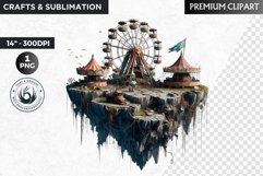 Floating Island Ecosystem Clipart - fantasy PNG sublimation Product Image 1