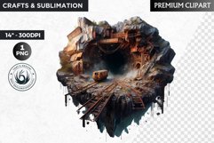 Floating Island Ecosystem Clipart - fantasy PNG sublimation Product Image 1