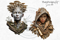 Forest Spirit Clipart PNG Set, Nature God,Enchanted Forest Product Image 4