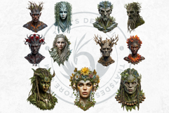 Forest Spirit Clipart PNG Set, Nature God,Enchanted Forest Product Image 5
