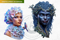 Forest Spirit Clipart PNG Set, Nature God,Enchanted Forest Product Image 8