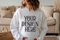 Gildan 18000 Sand Sweatshirt mockup Product Image 1