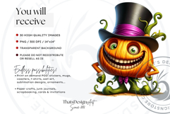 Goofy Halloween Pumpkins PNG, Funny Jack O Lantern Clipart Product Image 2