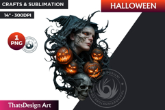 Gothic Halloween Clipart PNG,Halloween Character sublimation Product Image 1
