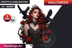 Gothic Halloween Clipart PNG,Halloween Character sublimation Product Image 1