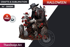 Gothic Halloween Clipart PNG,Halloween Character sublimation Product Image 1