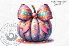 Groovy Pastel Coquette Pumpkins with bows Set, Boho autumn Product Image 10