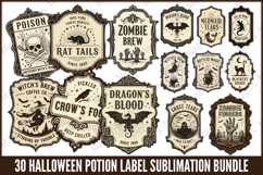 30 Halloween Potion Label Sublimation Bundle Product Image 1