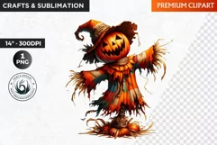 Scarecrow Clipart, Autumn clipart,Halloween Clipart, Pumpkin Product Image 1