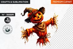 Halloween Clipart, Scarecrow Clipart, Autumn clipart,Pumpkin Product Image 1