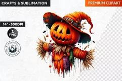 Halloween Clipart, Scarecrow Clipart, Autumn clipart,Pumpkin Product Image 1