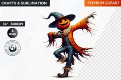 Scarecrow Clipart, Autumn clipart,Halloween Clipart, Pumpkin Product Image 1