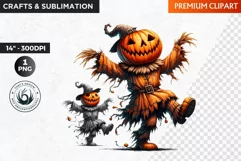 Scarecrow Clipart, Autumn clipart,Halloween Clipart, Pumpkin Product Image 1