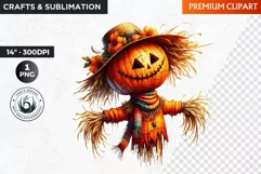Halloween Clipart, Scarecrow Clipart, Autumn clipart,Pumpkin Product Image 1