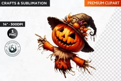 Halloween Clipart, Scarecrow Clipart, Autumn clipart,Pumpkin Product Image 1