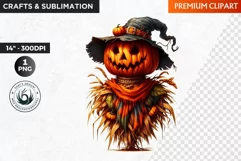 Halloween Clipart, Scarecrow Clipart, Autumn clipart,Pumpkin Product Image 1