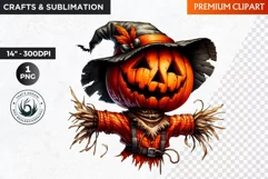 Halloween Clipart, Scarecrow Clipart, Autumn clipart,Pumpkin Product Image 1