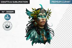 Inuit Goddess clipart PNG, Arctic mythology, inuit deity Product Image 1