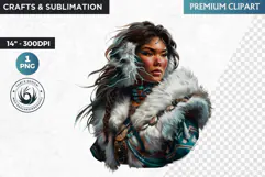 Inuit Goddess clipart PNG, Arctic mythology, inuit deity Product Image 1