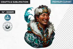 Inuit God clipart PNG, Arctic mythology, inuit deity Product Image 1