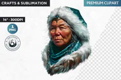 Inuit Goddess clipart PNG, Arctic mythology, inuit deity Product Image 1