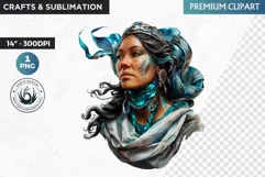 Inuit Goddess clipart PNG, Arctic mythology, inuit deity Product Image 1
