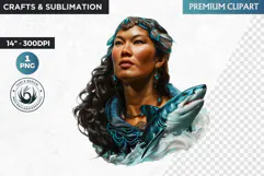 Inuit Goddess clipart PNG, Arctic mythology, inuit deity Product Image 1