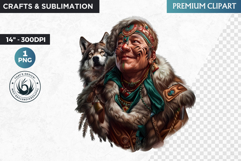 Inuit God clipart PNG, Arctic mythology, inuit deity Product Image 1