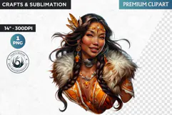 Inuit Goddess clipart PNG, Arctic mythology, inuit deity Product Image 1