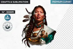 Inuit Goddess clipart PNG, Arctic mythology, inuit deity Product Image 1