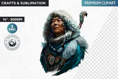 Inuit God clipart PNG, Arctic mythology, inuit deity Product Image 1